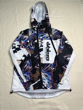 Valeza Anime Hooded Windbreaker Full Zip Jacket Happy Endings Butterfly Mens S